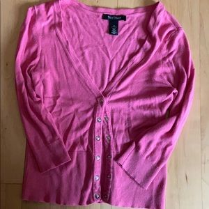 White House Black Market button down crop cardigan